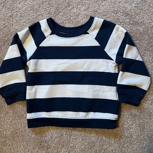 Old Navy Blue and White Strip Crewneck - Size 12-18m